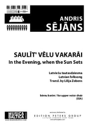 Saulit Velu Vakarai SSA choral sheet music cover Thumbnail
